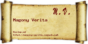 Magony Verita névjegykártya